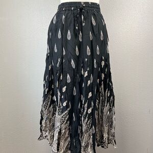 NWT Mix Noveau Crinkle Midi Skirt Size S